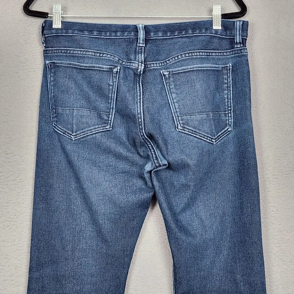 Banana Republic Traveler Slim Jeans Mens 32x30 Blue Slim Straight Stretch Denim